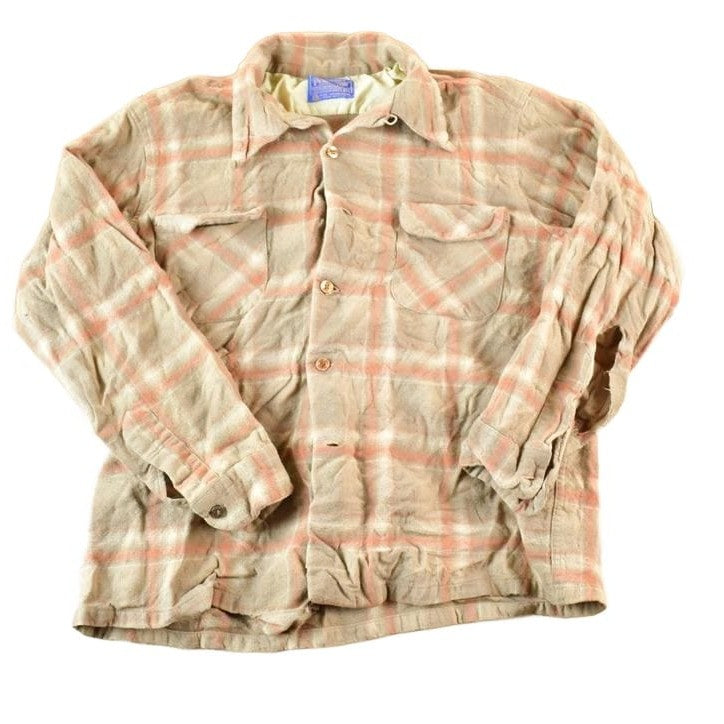 Vintage 70s Pendleton Plaid Wool Flannel Shirt Men's M from propervintagecanada