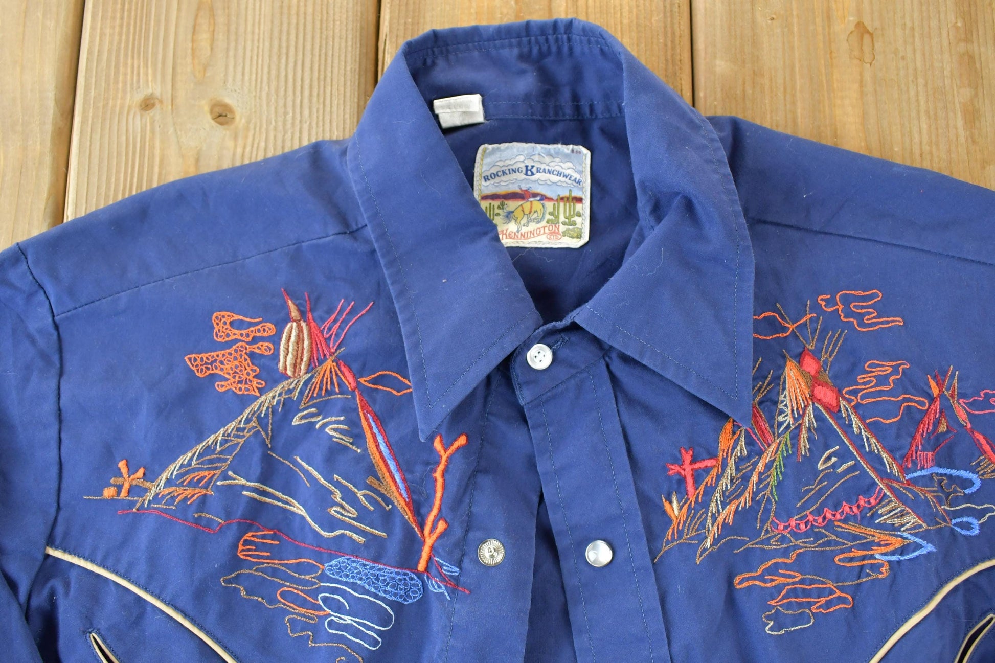 Vintage 70s Rocking Ranchwear Kennington Western Button Up Shirt Men's Medium from propervintagecanada