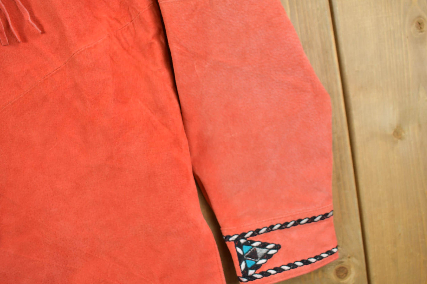 Vintage 80's Bob Mackie Western Button Up Suede Shirt from propervintagecanada