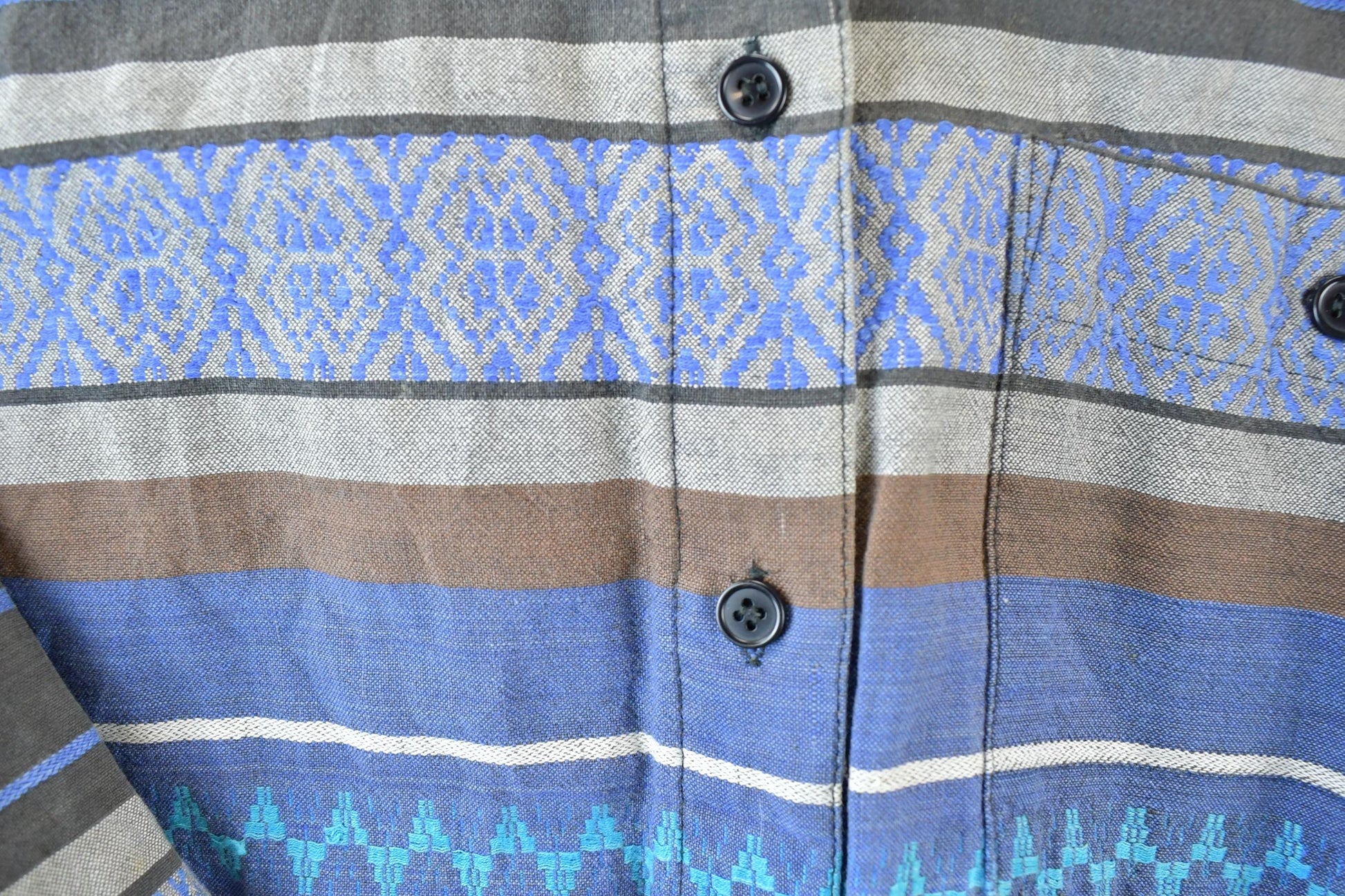 Vintage 80s Backroad Blues Western Button Up Shirt Men's Large from propervintagecanada