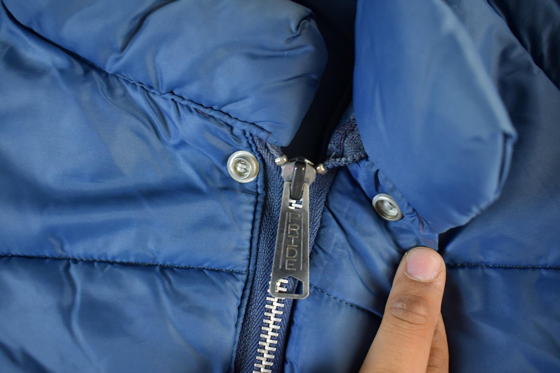 Vintage 80s Blue Nylon Puffer Jacket - Men's Medium from propervintagecanada