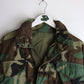 Vintage 80s Military Jacket Mens Small Green Camo from propervintagecanada