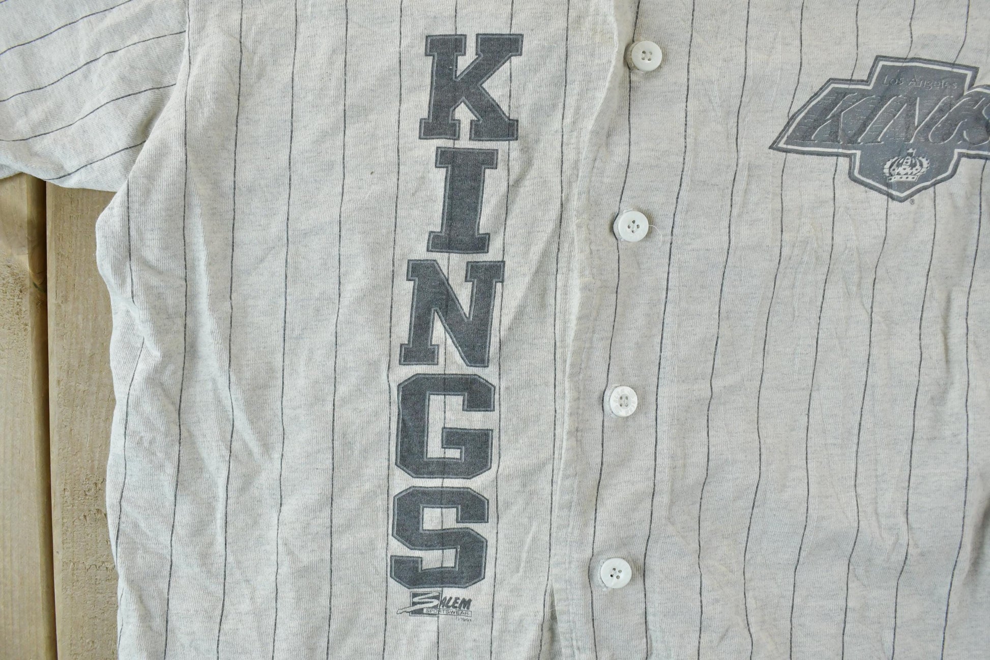 Vintage 80s NHL Los Angeles Kings Striped Jersey Men's Large