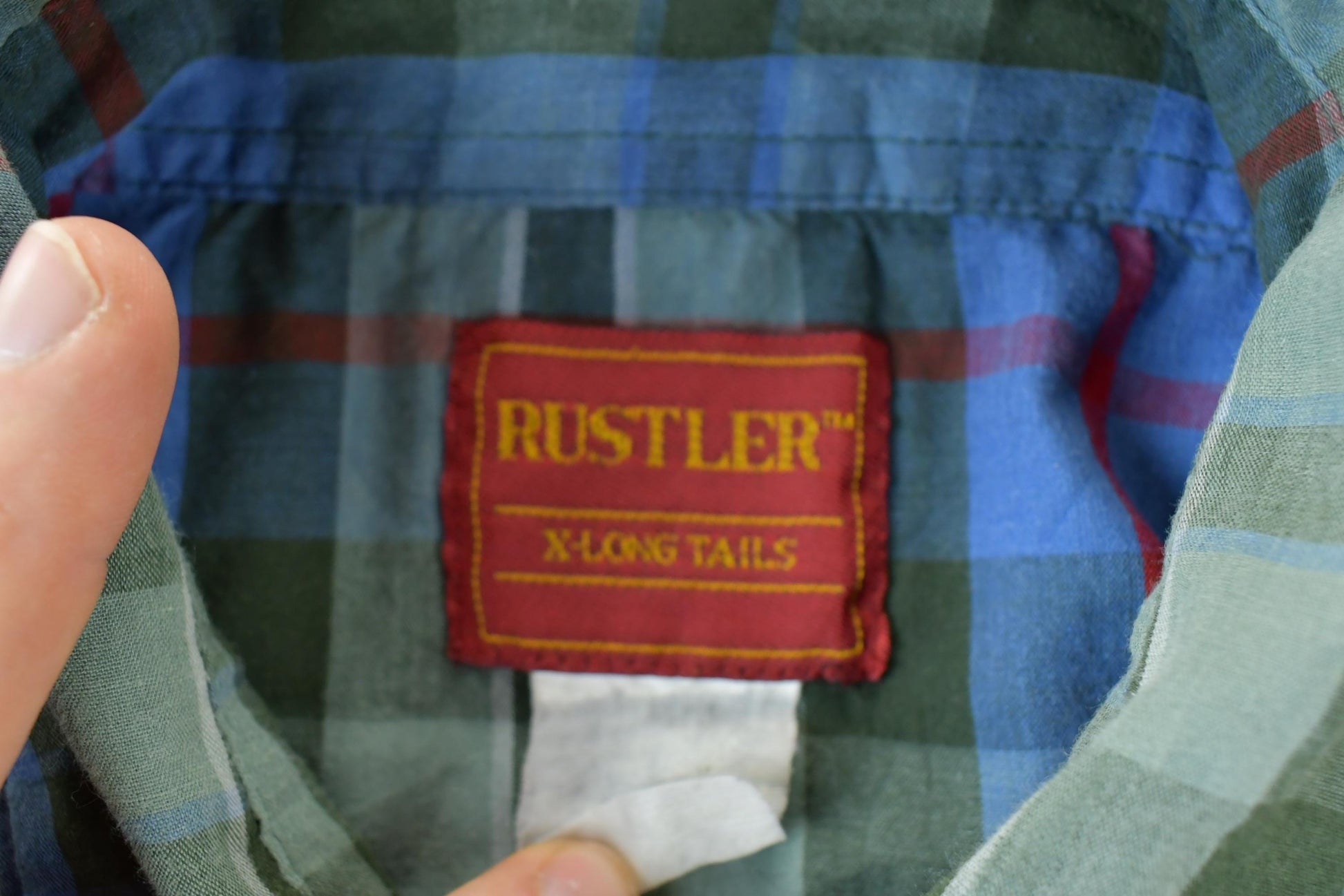 Vintage 80s Rustler X Long Tails Western Button Up Shirt Men's XL from propervintagecanada