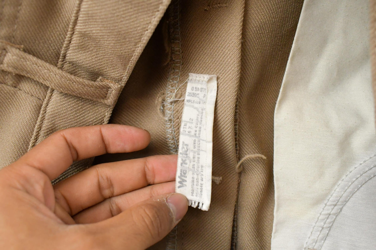 Vintage 80s Wrangler Cowboy Rancher Pants Pleated Beige Slacks Men's 35 x 31 from propervintagecanada