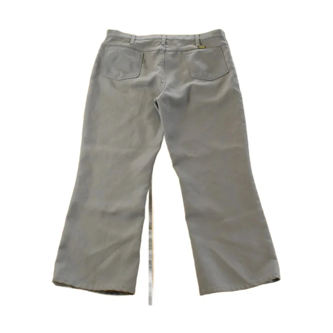 Vintage 80s Wrangler Cowboy Rancher Pants, Pleated Gray Slacks (36x26) Made in USA from propervintagecanada