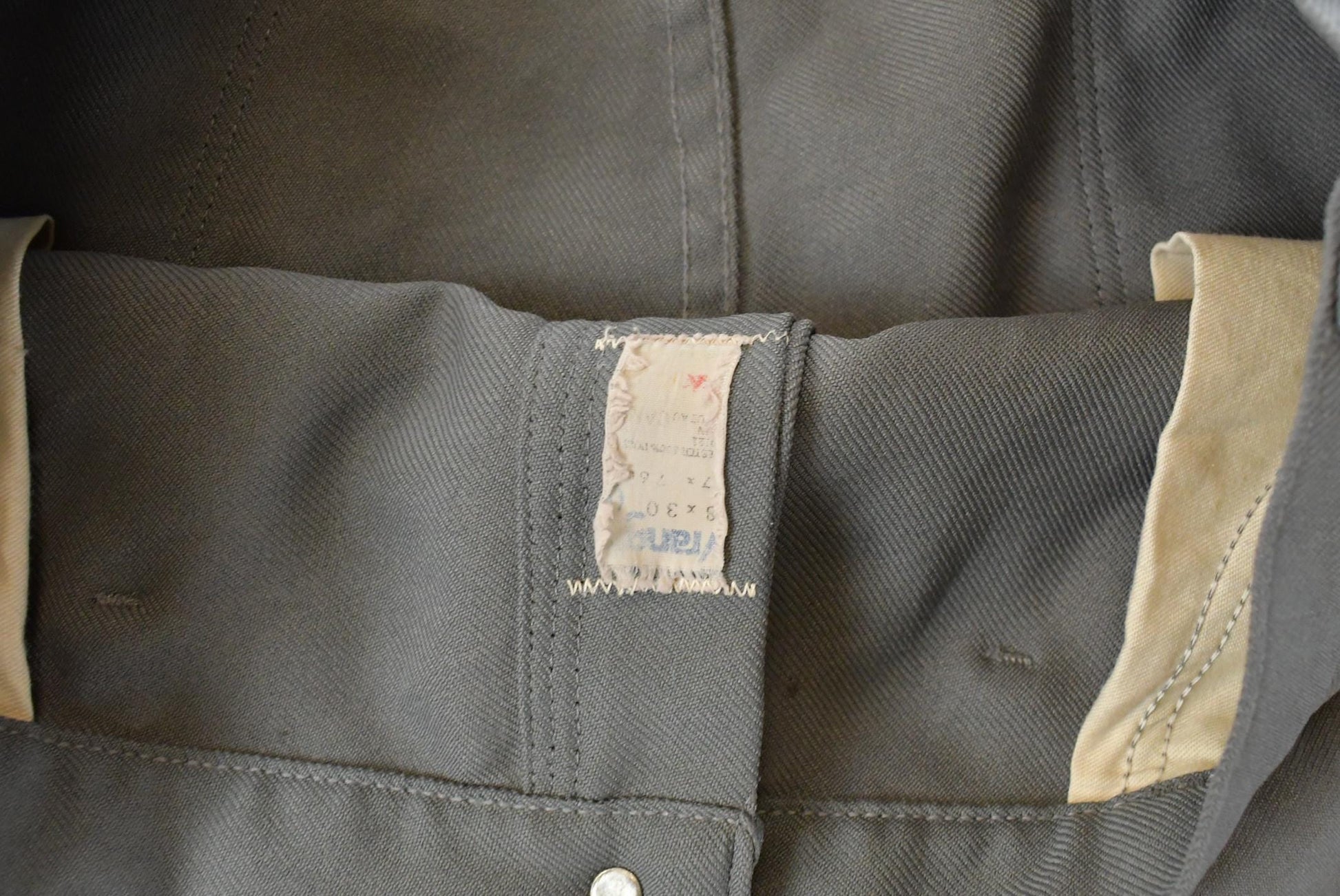 Vintage 80s Wrangler Cowboy Rancher Pants, Pleated Gray Slacks (36x26) Made in USA from propervintagecanada