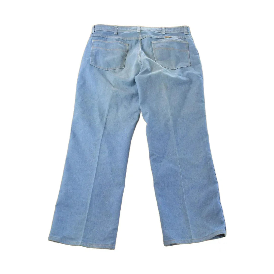 Vintage 80s Wrangler Rancher Jeans, Western Cowboy Style 38x29 from propervintagecanada