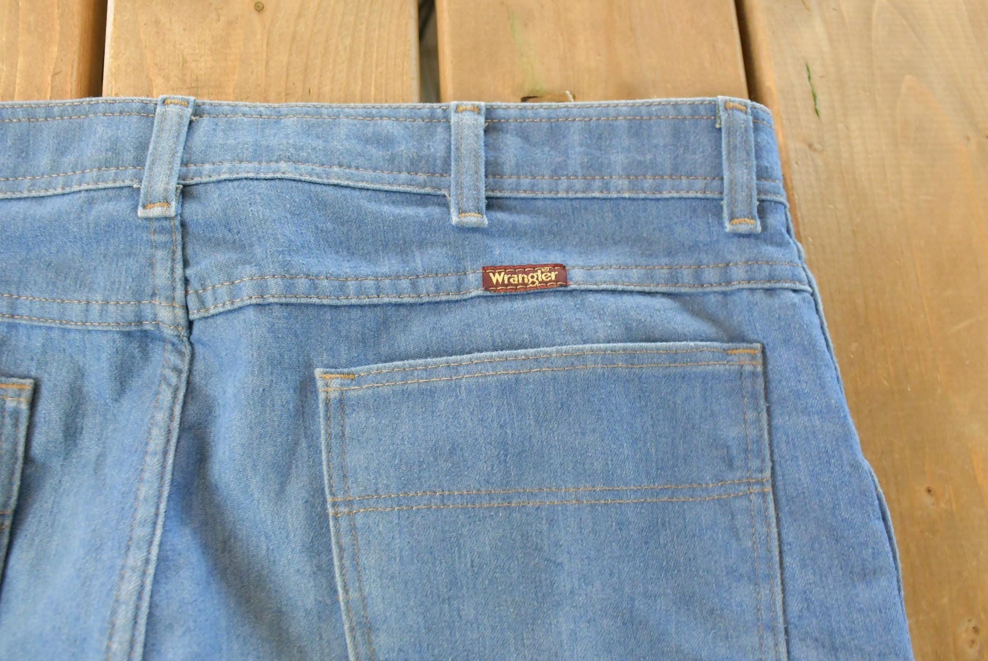 Vintage 80s Wrangler Rancher Jeans, Western Cowboy Style 38x29 from propervintagecanada