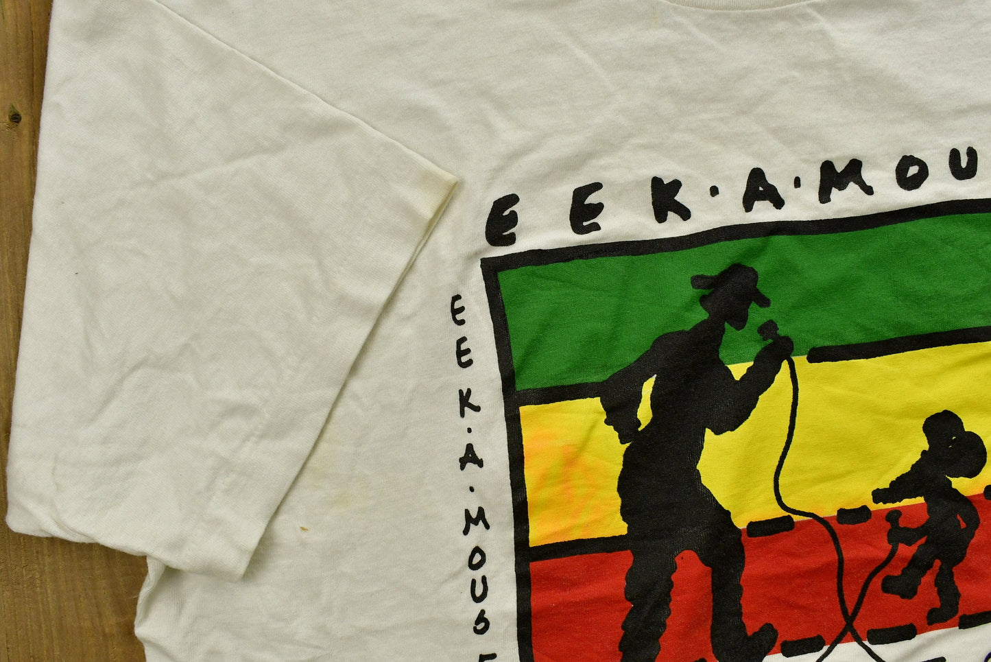 Vintage 90's EEK A MOUSE World Tour Reggae Band T-shirt Men's Large from propervintagecanada