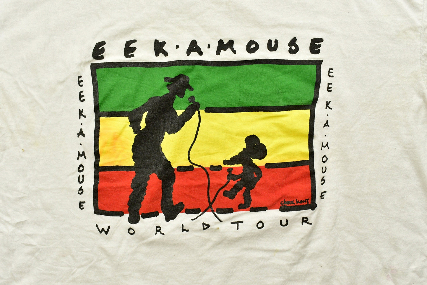 Vintage 90's EEK A MOUSE World Tour Reggae Band T-shirt Men's Large from propervintagecanada