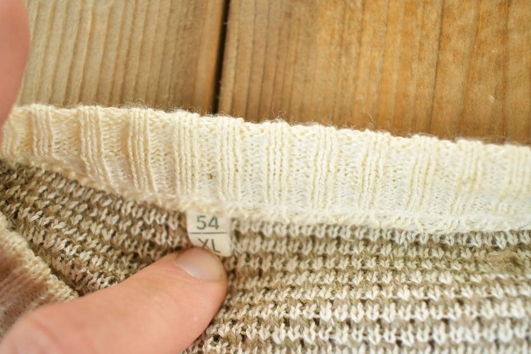 Vintage 90s Abstract Knit Crewneck Sweater Mens XL from propervintagecanada