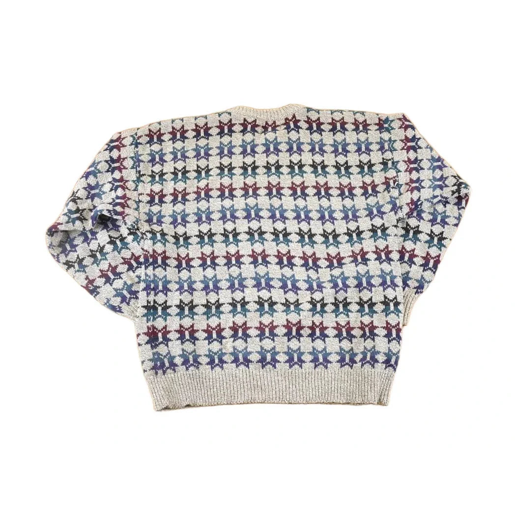 Vintage 90s Abstract Knit Sweater Men's XL - Funky Pullover from propervintagecanada
