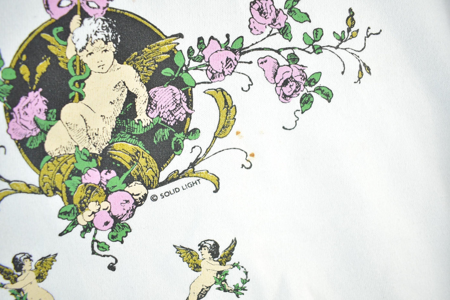 Vintage 90s Angels Crewneck Sweatshirt Pastel Collar Men's Large from propervintagecanada