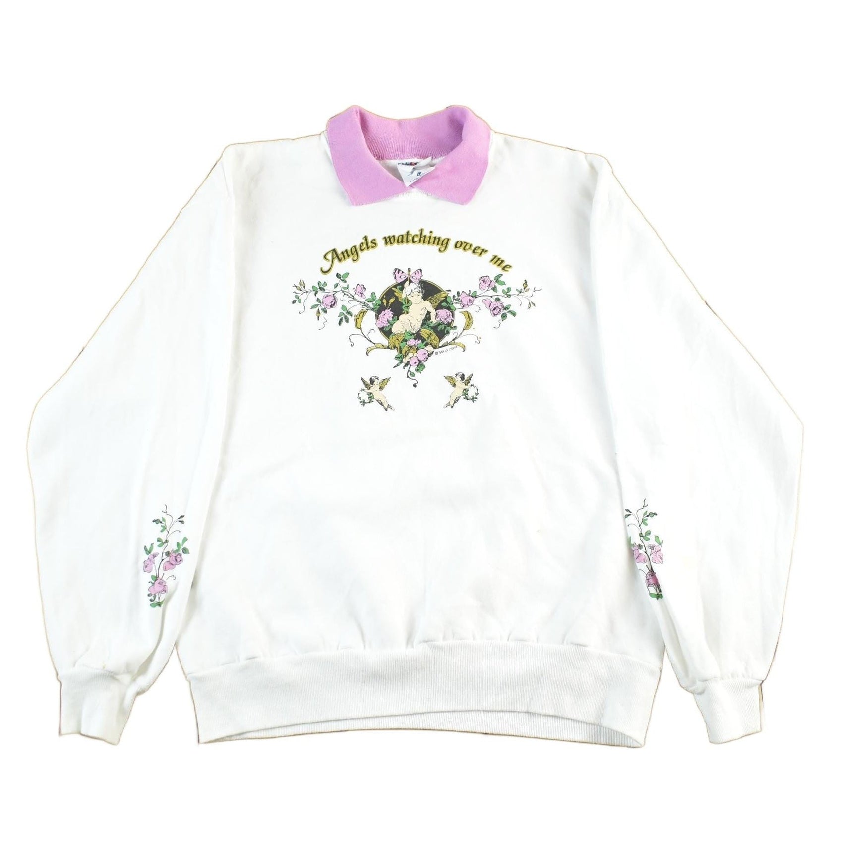 Vintage 90s Angels Crewneck Sweatshirt Pastel Collar Men's Large from propervintagecanada