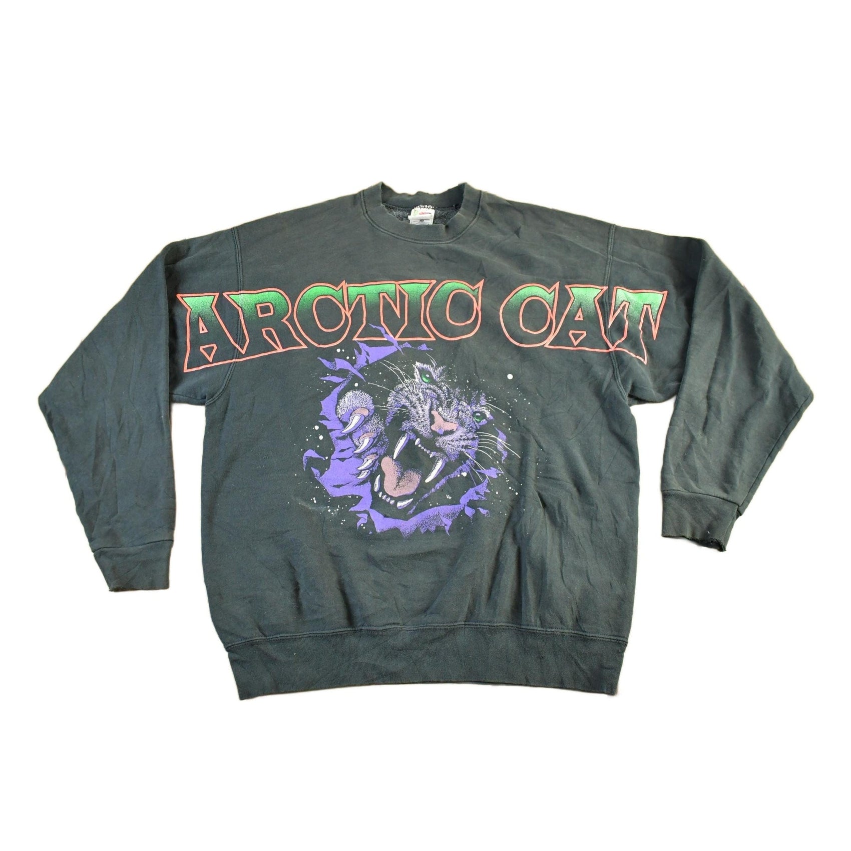 Vintage 90s Arctic Cat Graphic Sweatshirt All Over Print Men's XL from propervintagecanada