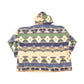 Vintage 90s Aztec Fleece Hoodie XL: Geometric Pullover Sweatshirt from propervintagecanada