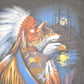 Vintage 90s Aztec Wolf Eagle Graphic Tee, Men's M from propervintagecanada