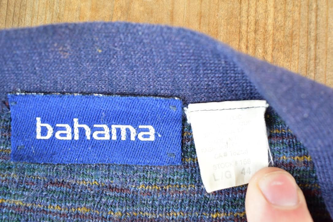 Vintage 90s Bahama Knit Wool Blend Cardigan Men's L from propervintagecanada