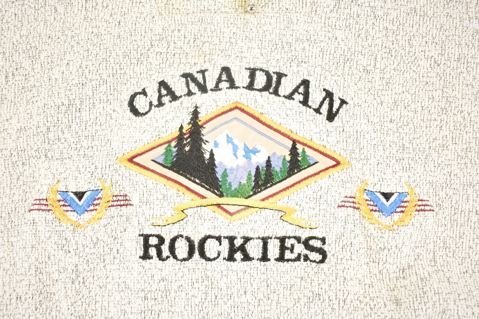 Vintage 90s Canadian Rockies Quarter Zip Sweatshirt, Men's XL from propervintagecanada