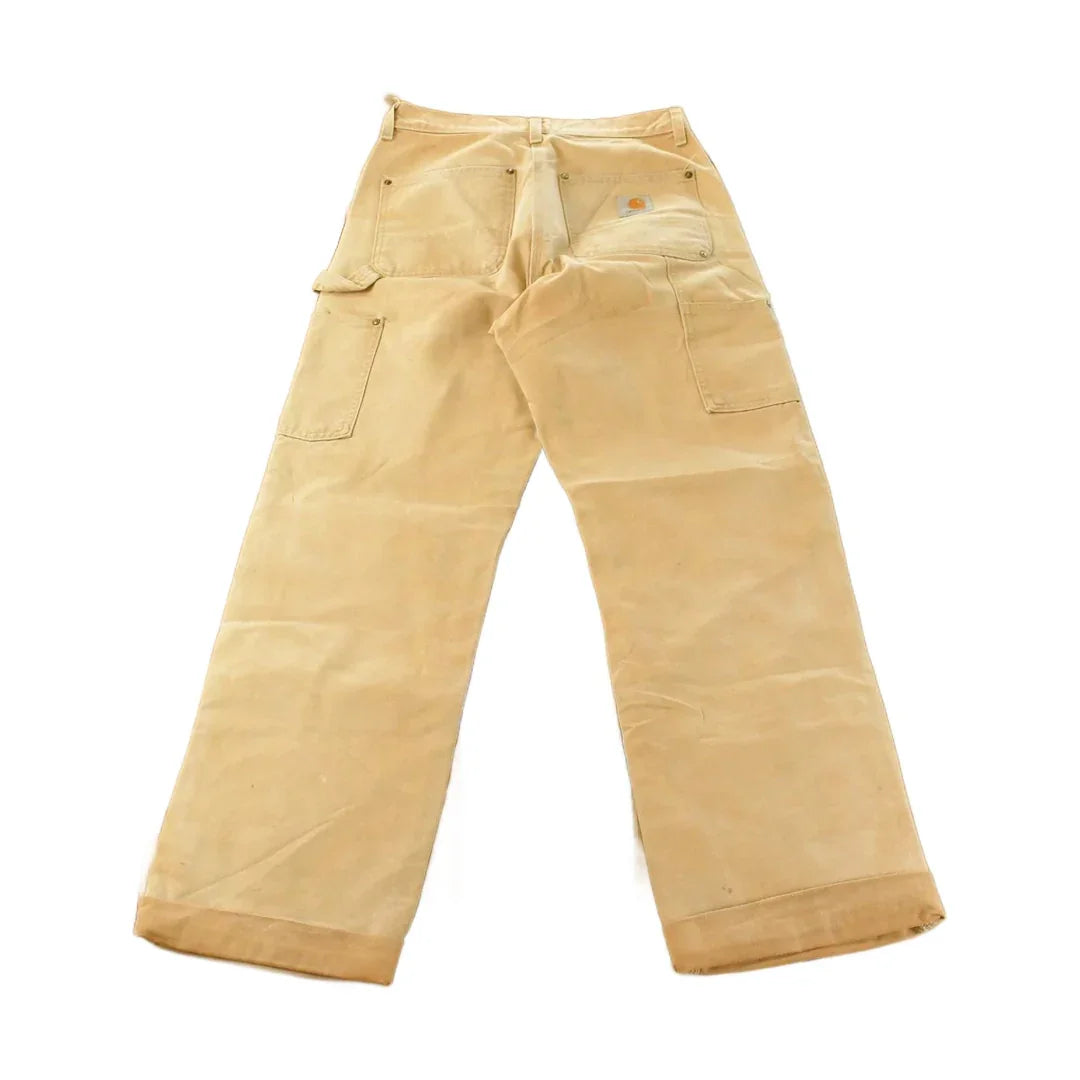 Vintage 90s Carhartt Double Knee Work Pants, Distressed Carpenter Men's 29x30 from propervintagecanada