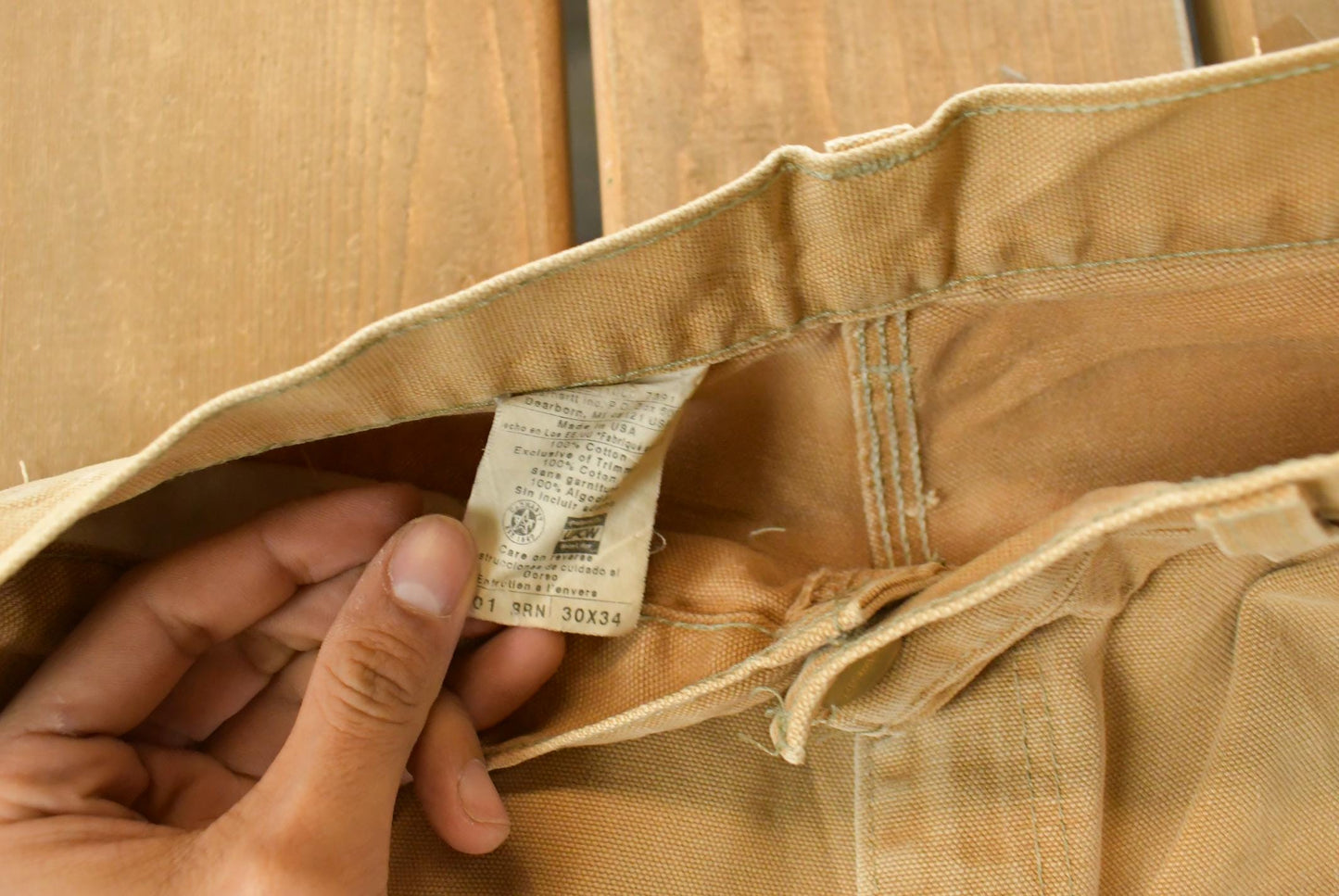 Vintage 90s Carhartt Double Knee Work Pants, Distressed Carpenter Men's 29x30 from propervintagecanada