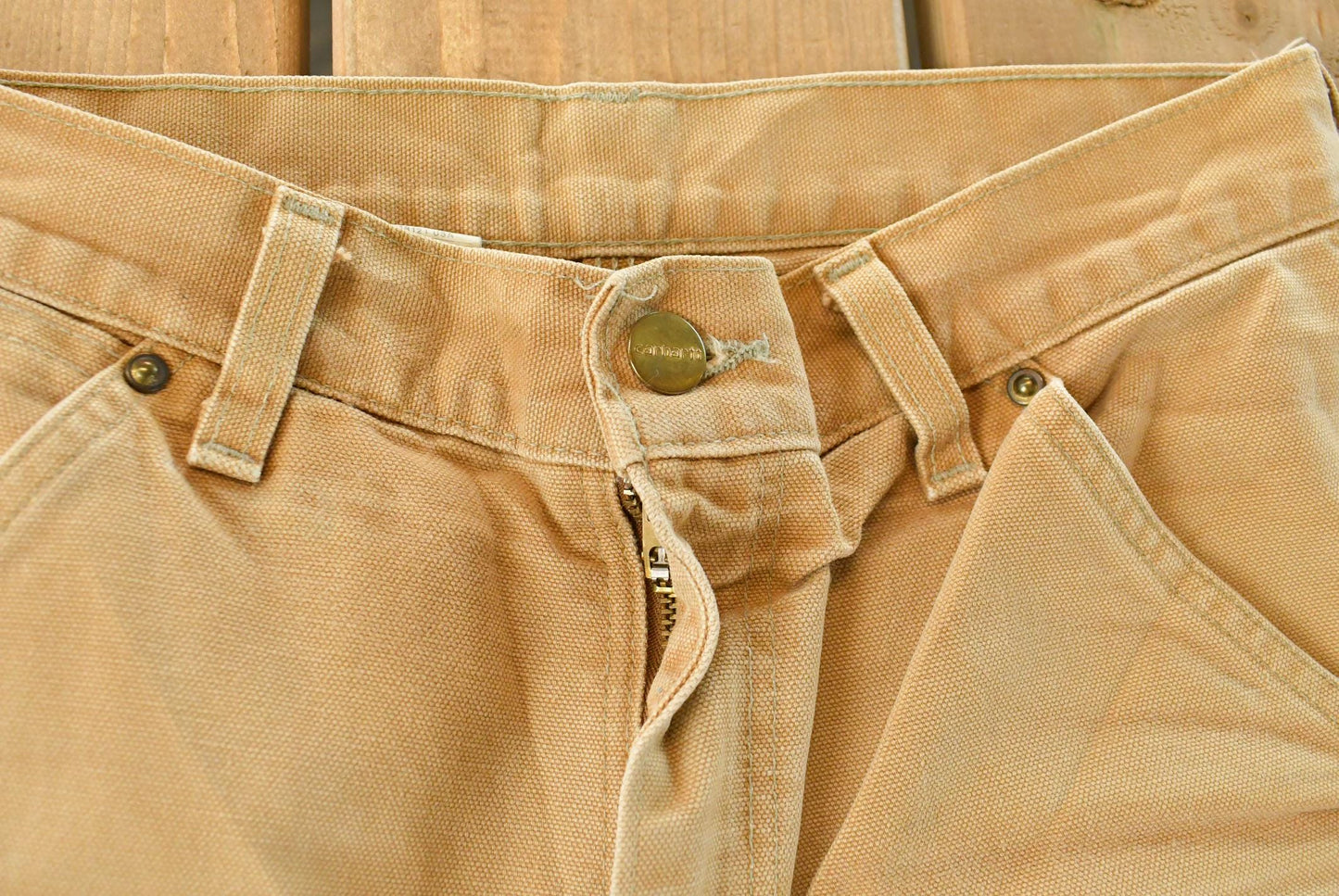 Vintage 90s Carhartt Double Knee Work Pants, Distressed Carpenter Men's 29x30 from propervintagecanada