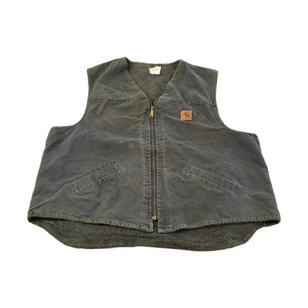 Vintage 90s Carhartt Sherpa Lined Work Vest Mens 3XL Tall from propervintagecanada
