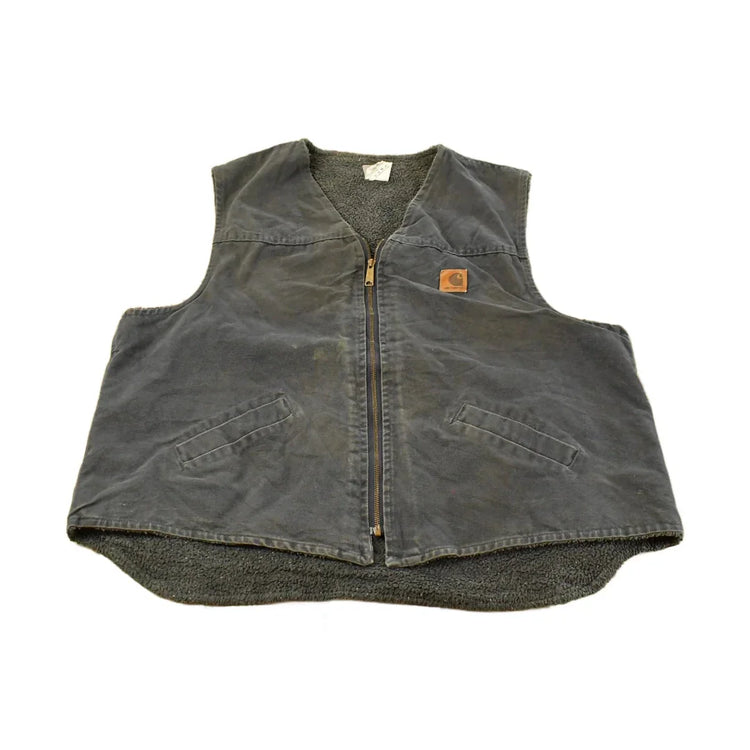 Vintage 90s Carhartt Sherpa Lined Work Vest Mens 3XL Tall from propervintagecanada