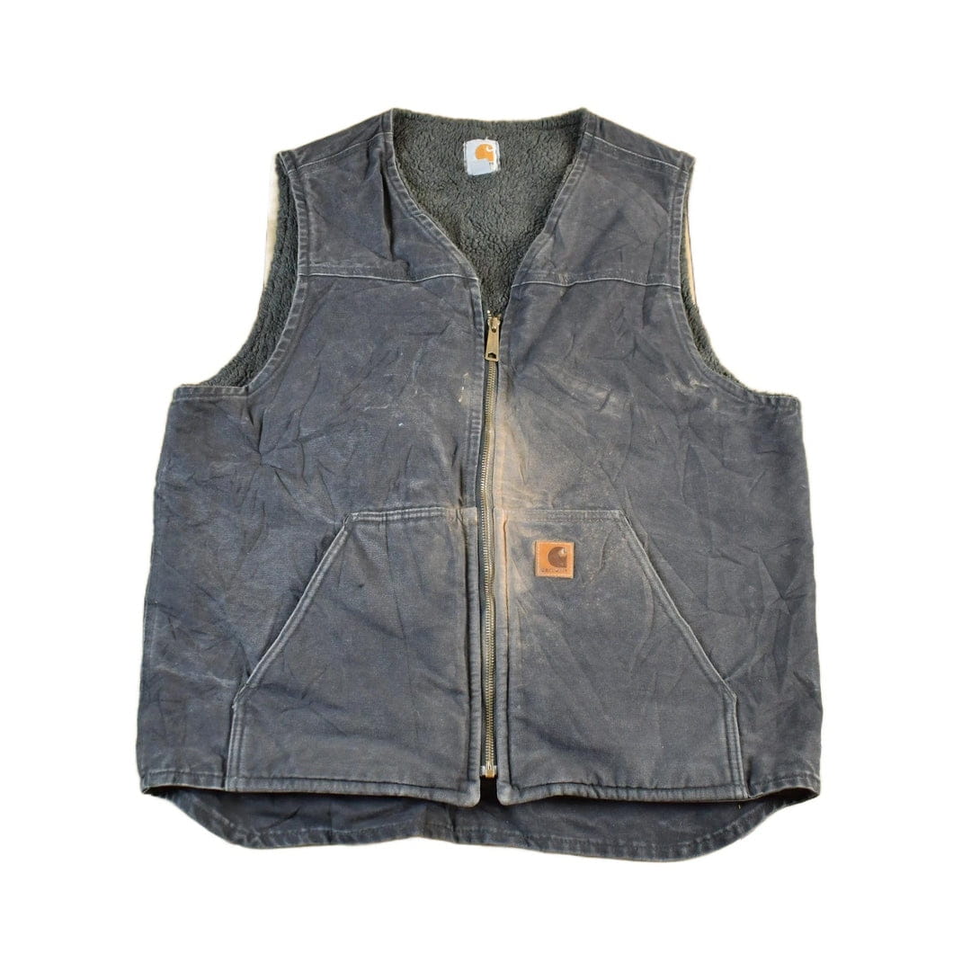 Vintage 90s Carhartt Sherpa Lined Work Vest - Mens Large Tall from propervintagecanada