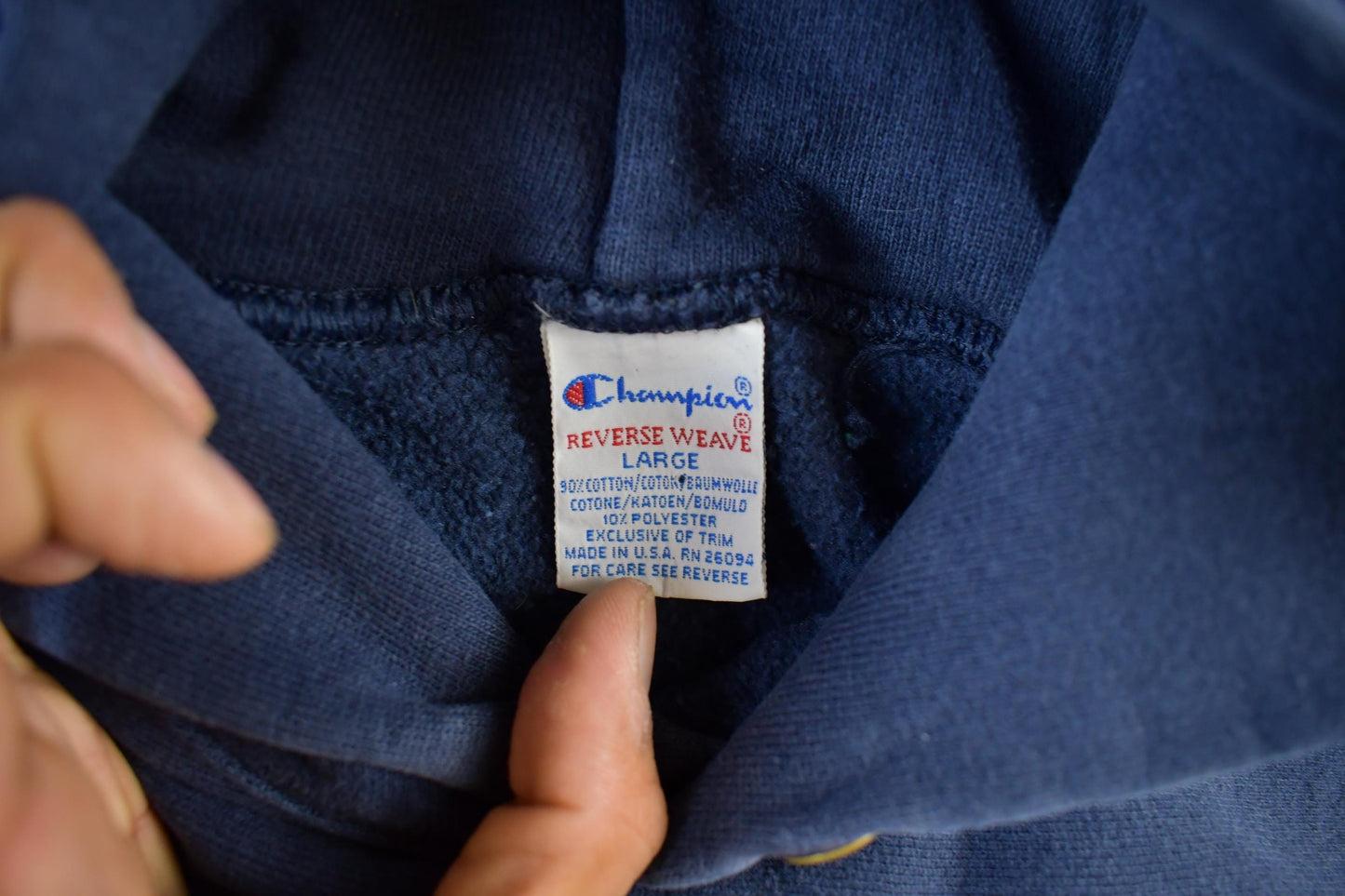 Vintage 90s Champion Reverse Weave Hoodie: USA Made Men's Large from propervintagecanada