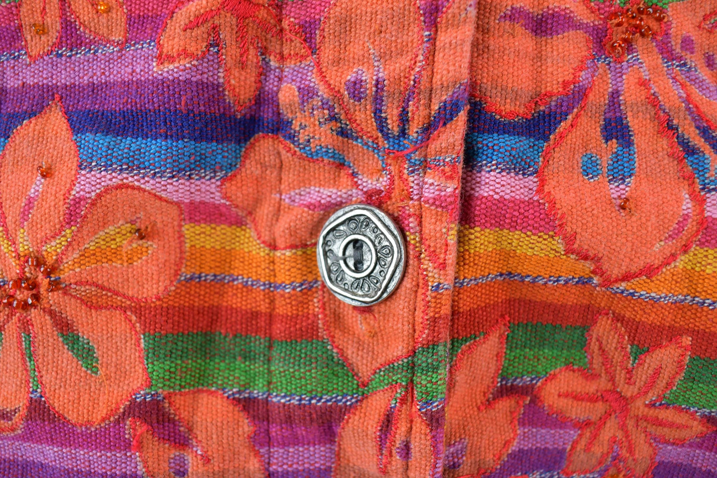 Vintage 90s Chicos Design Abstract Knit Button Up Shirt Men's Large from propervintagecanada