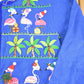 Vintage 90s Christmas Flamingo Knit Sweater, Funky Women's XL Pullover from propervintagecanada