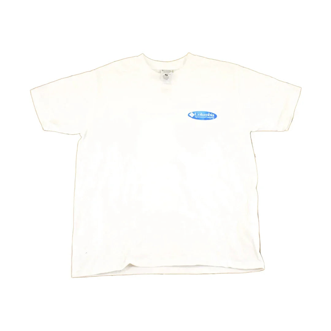 Vintage 90s Columbia Fishing Graphic Tee Men's L from propervintagecanada