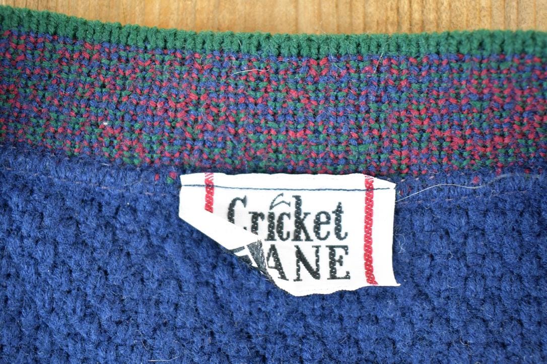 Vintage 90s Cricket Lane Cable Knit Cardigan Mens L from propervintagecanada