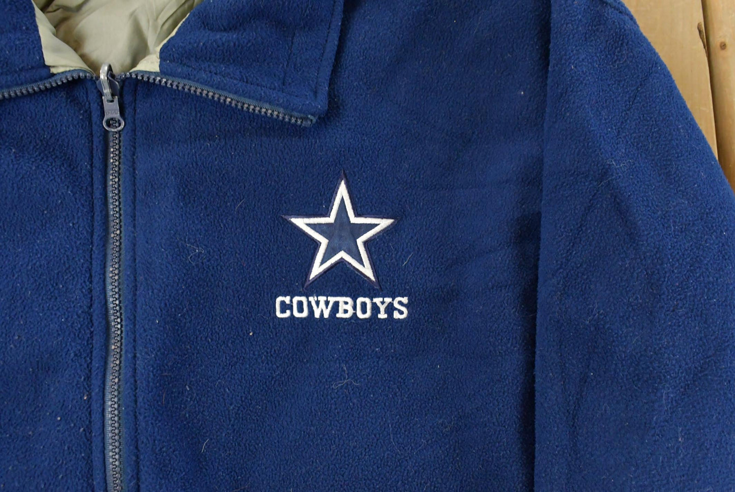 Vintage 90s Dallas Cowboys NFL Fleece Jacket, Men's Large from propervintagecanada