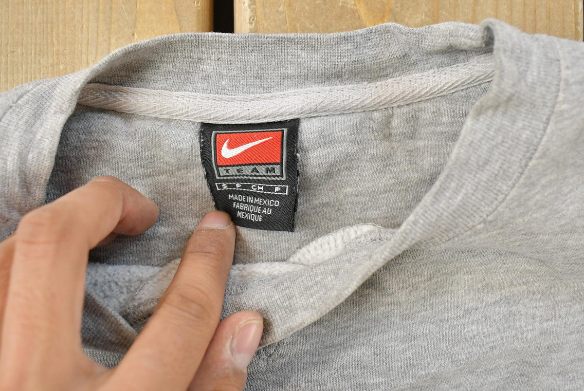 Vintage 90s Duke Blue Devils Nike Middle Swoosh Crewneck Sweatshirt Men's M-L from propervintagecanada