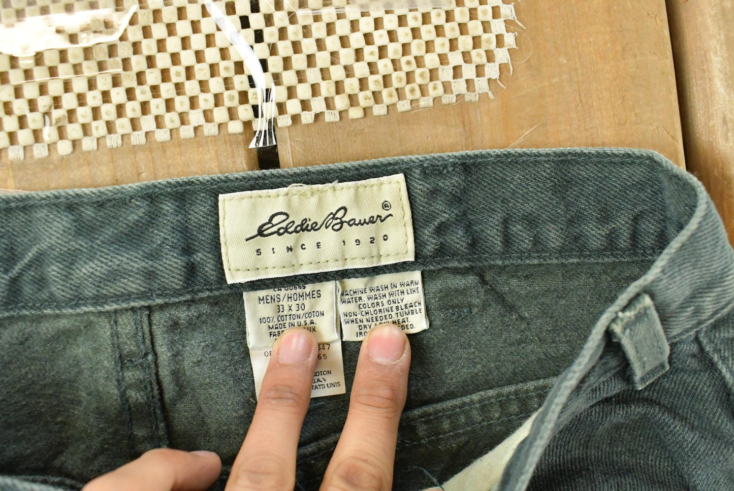Vintage 90s Eddie Bauer Denim Jeans Men's 30 x 30 from propervintagecanada