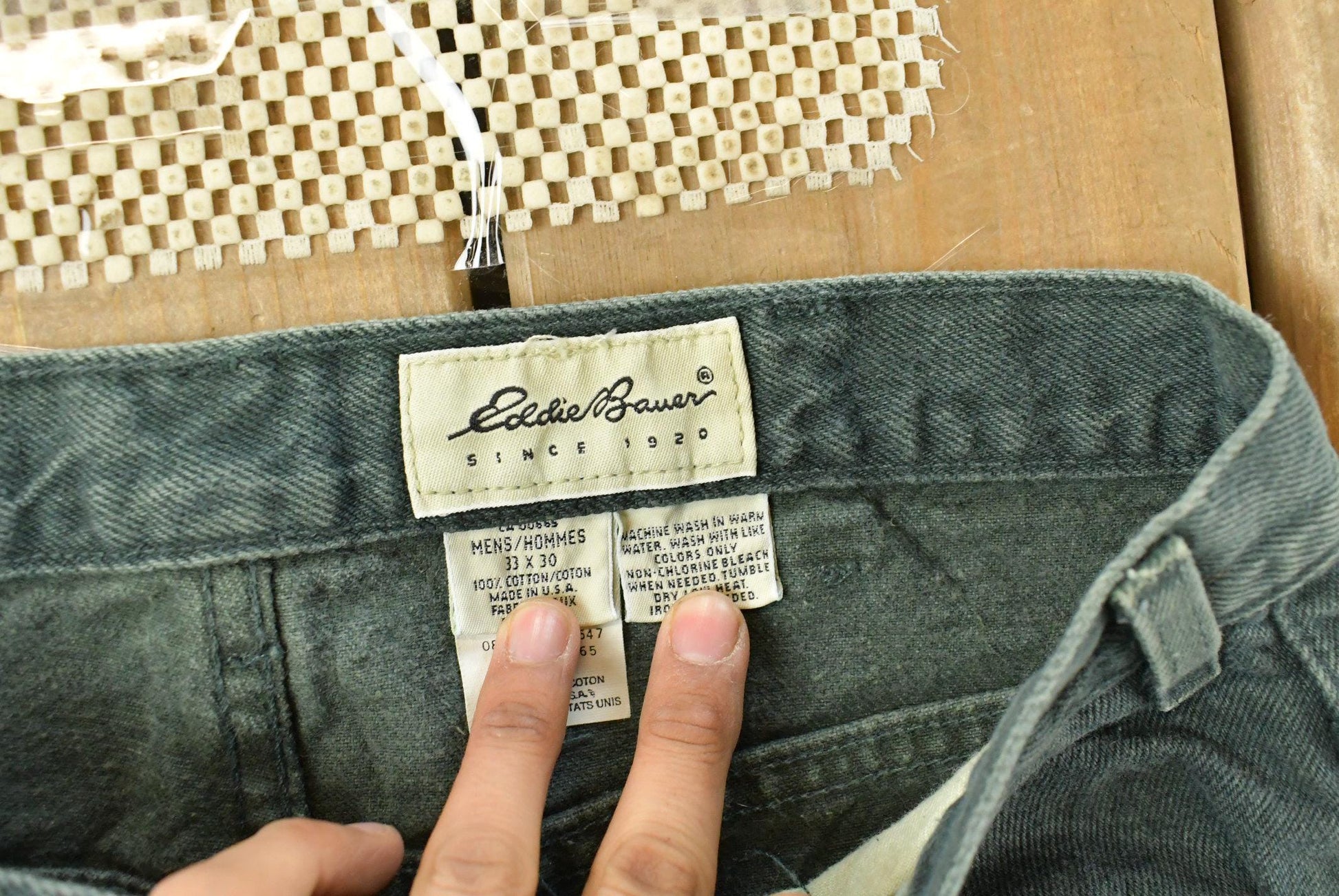 Vintage 90s Eddie Bauer Denim Jeans Men's 30 x 30 from propervintagecanada