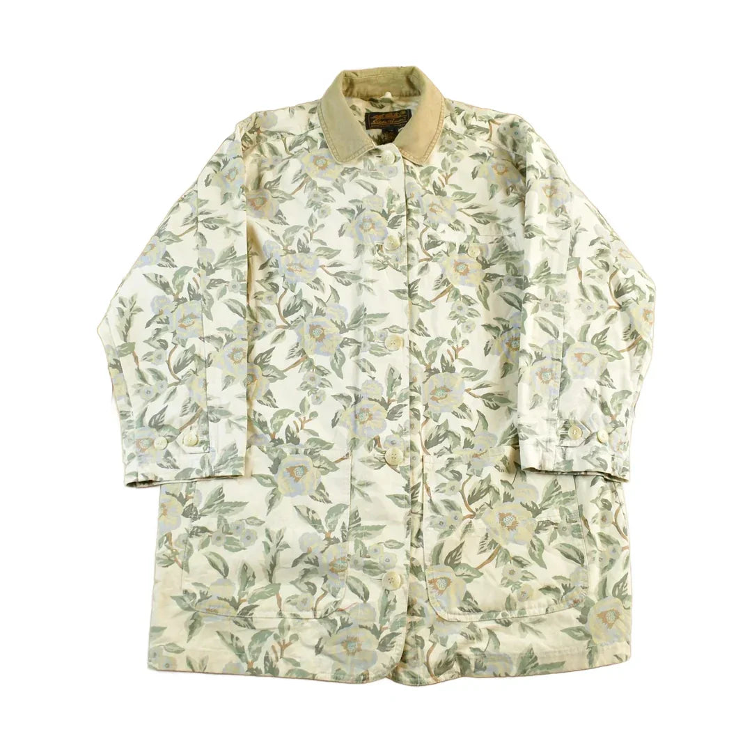 Vintage 90s Eddie Bauer Floral Barn Chore Coat - Women's Medium from propervintagecanada