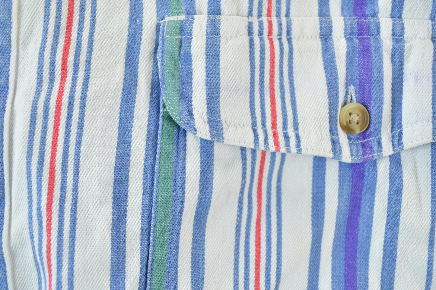 Vintage 90s Eddie Bauer Striped Button Up Shirt Men's Large from propervintagecanada