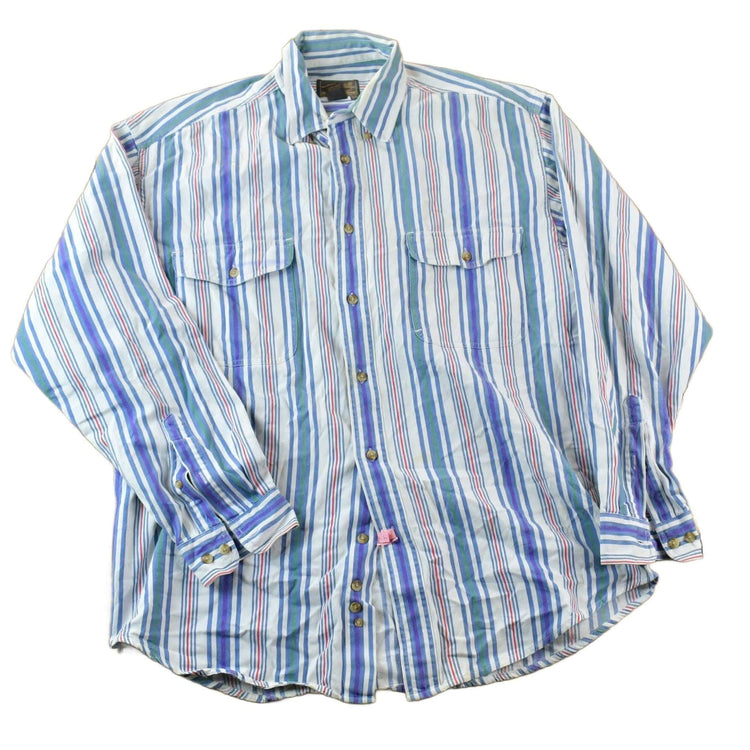 Vintage 90s Eddie Bauer Striped Button Up Shirt Men's Large from propervintagecanada