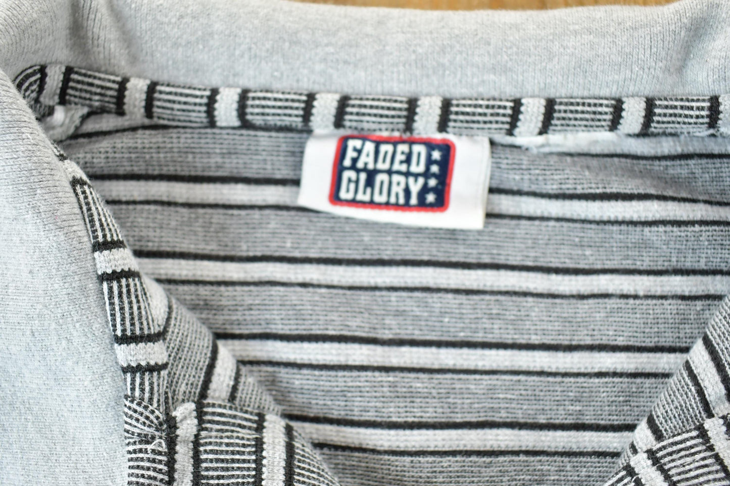 Vintage 90s Faded Glory Striped Button Up Shirt Men's Large from propervintagecanada