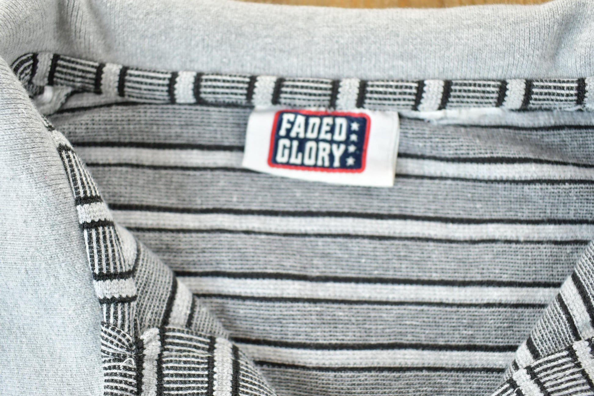 Vintage 90s Faded Glory Striped Button Up Shirt Men's Large from propervintagecanada