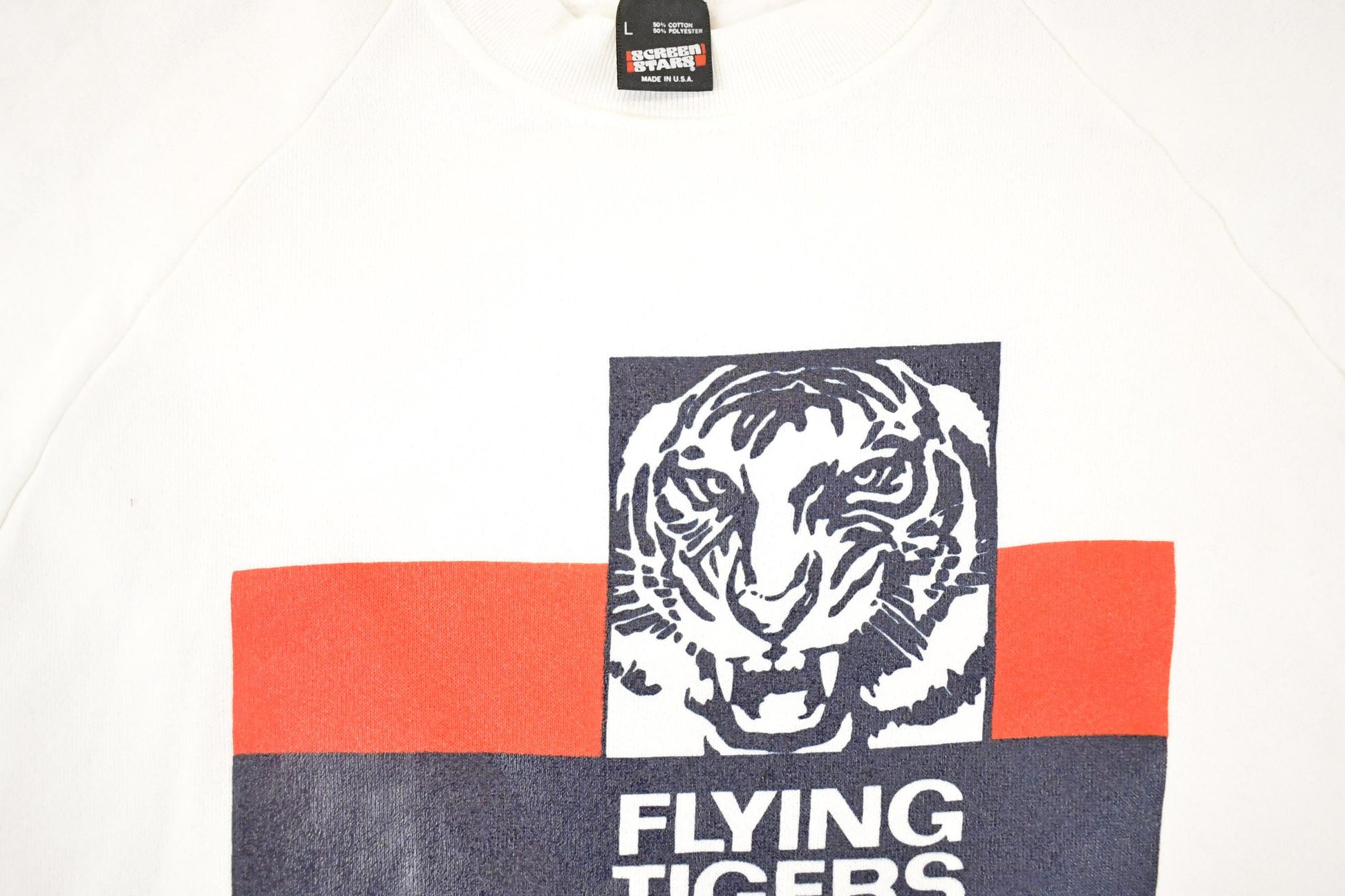 Vintage 90s Flying Tigers Graphic Sweatshirt, Screen Stars, Men's L from propervintagecanada