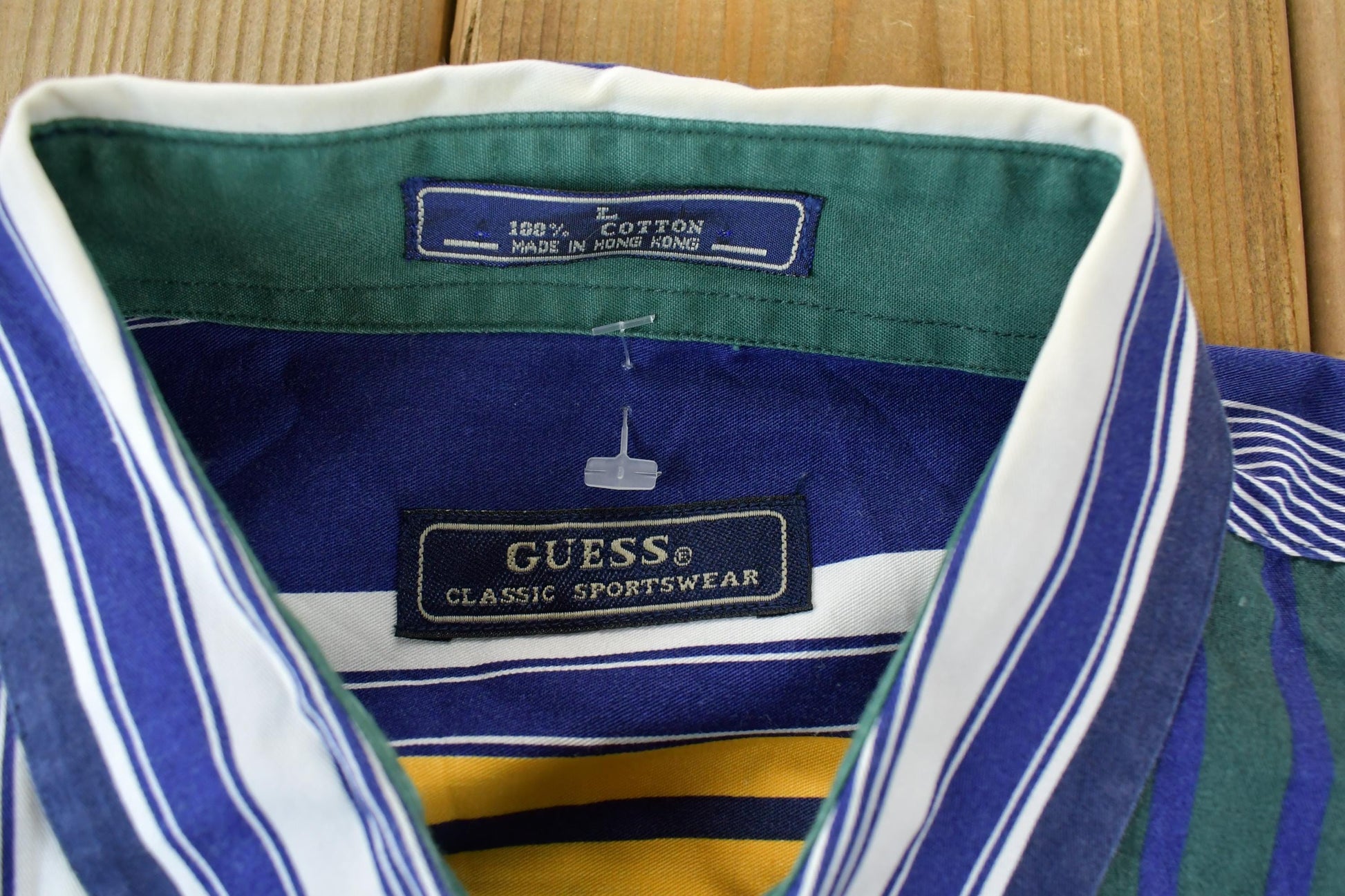 Vintage 90s Guess Classics Striped Button Up Shirt Men's XL