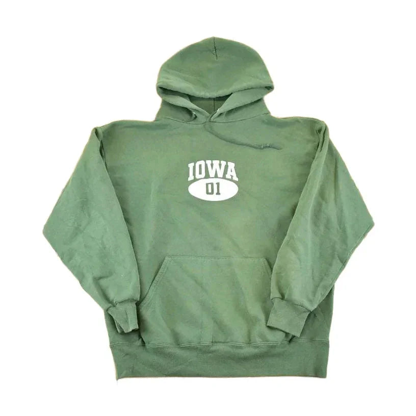 Vintage 90s Iowa Hoodie, Souvenir Graphic Sweater (Men's L) from propervintagecanada