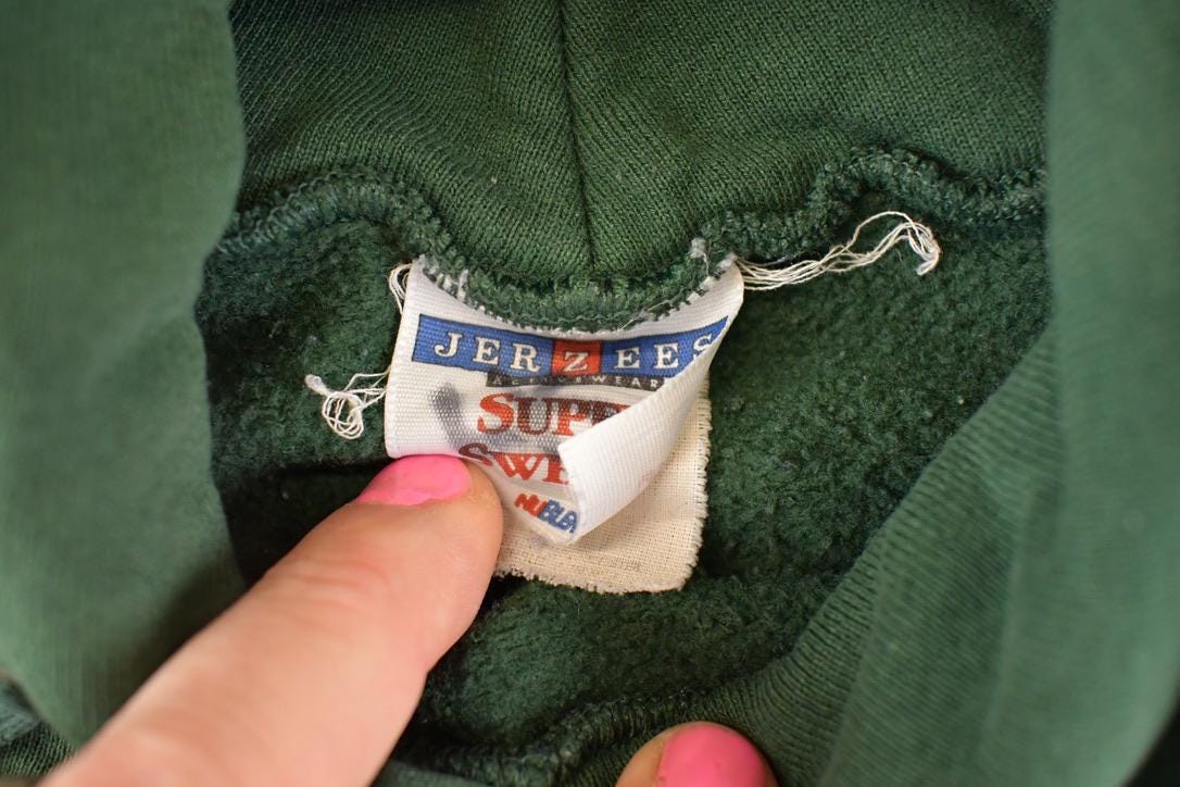 Vintage 90s Iowa Hoodie, Souvenir Graphic Sweater (Men's L) from propervintagecanada