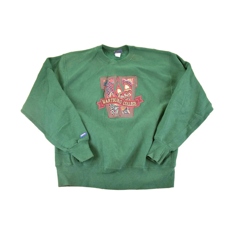 Vintage 90s Jansport Wartburg College Sweatshirt, NCAA Green Crewneck (Men's L) from propervintagecanada