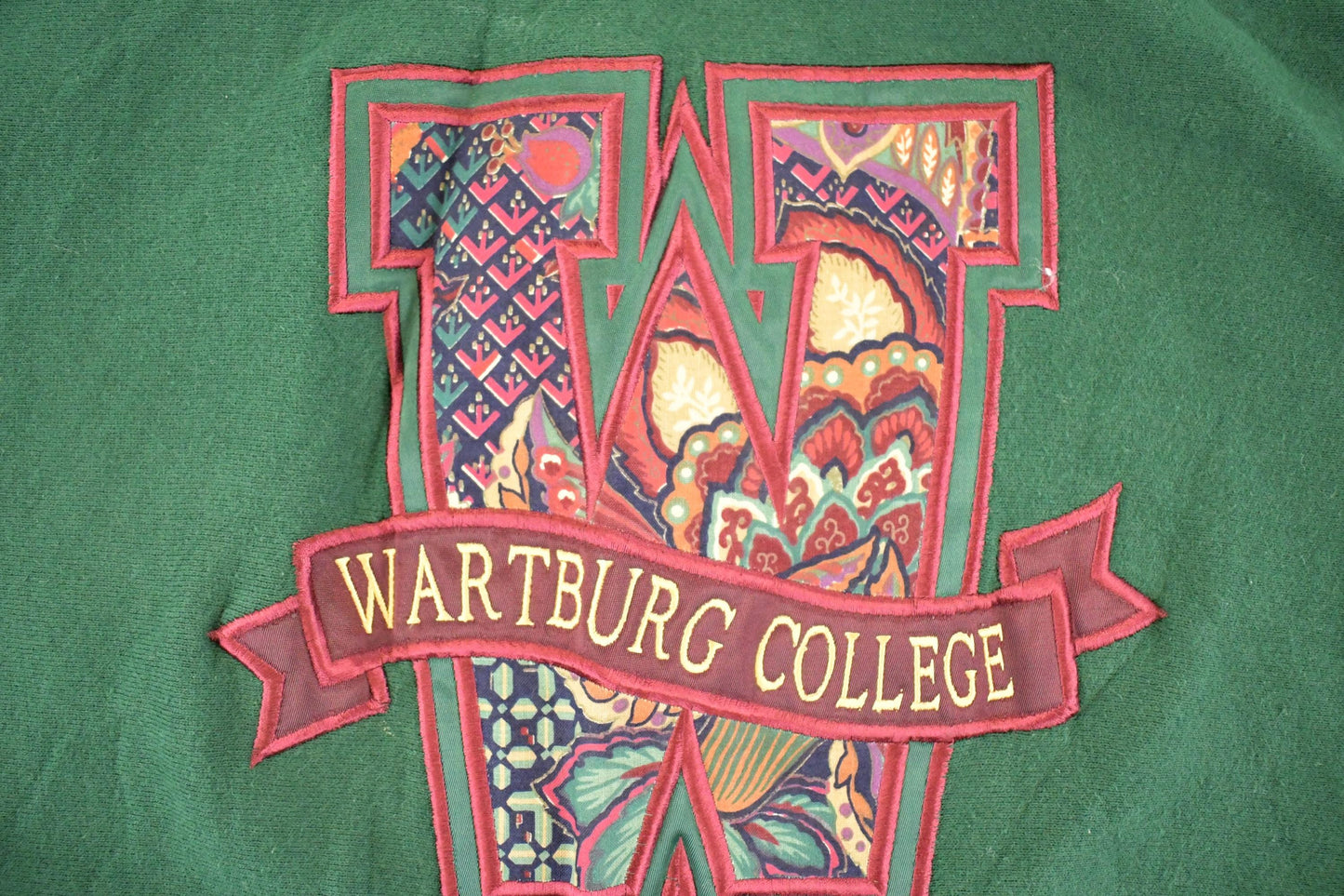 Vintage 90s Jansport Wartburg College Sweatshirt, NCAA Green Crewneck (Men's L) from propervintagecanada
